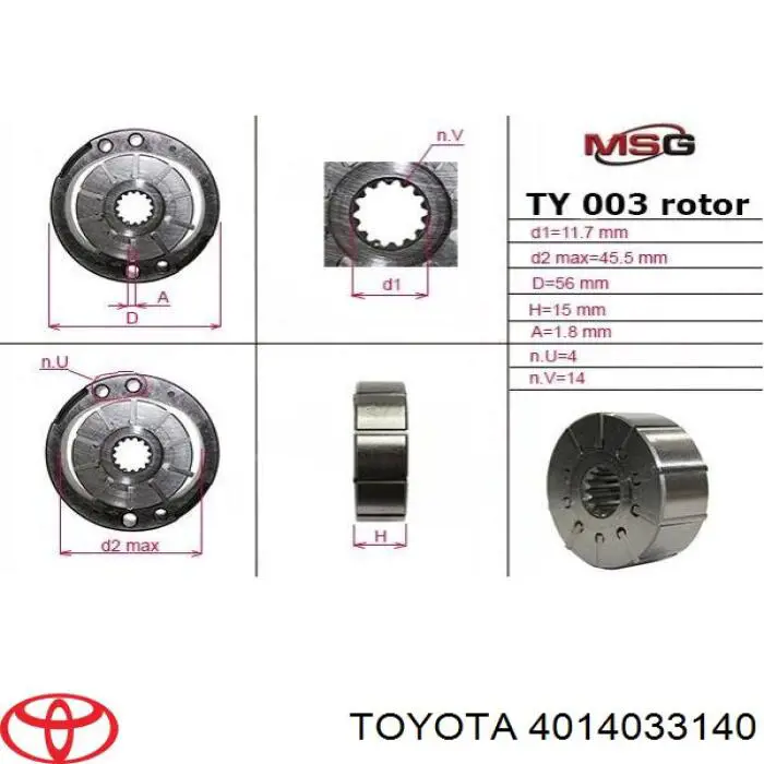  Насос гідропідсилювача керма (ГПК) Toyota Camry 