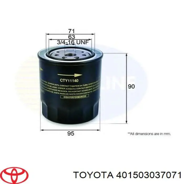 401503037071 Toyota фільтр масляний