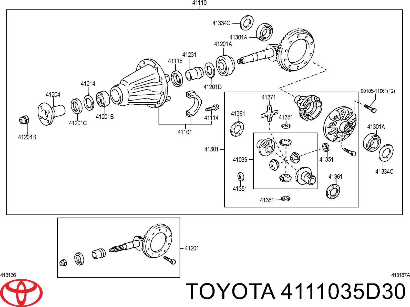 4111035D30 Toyota 