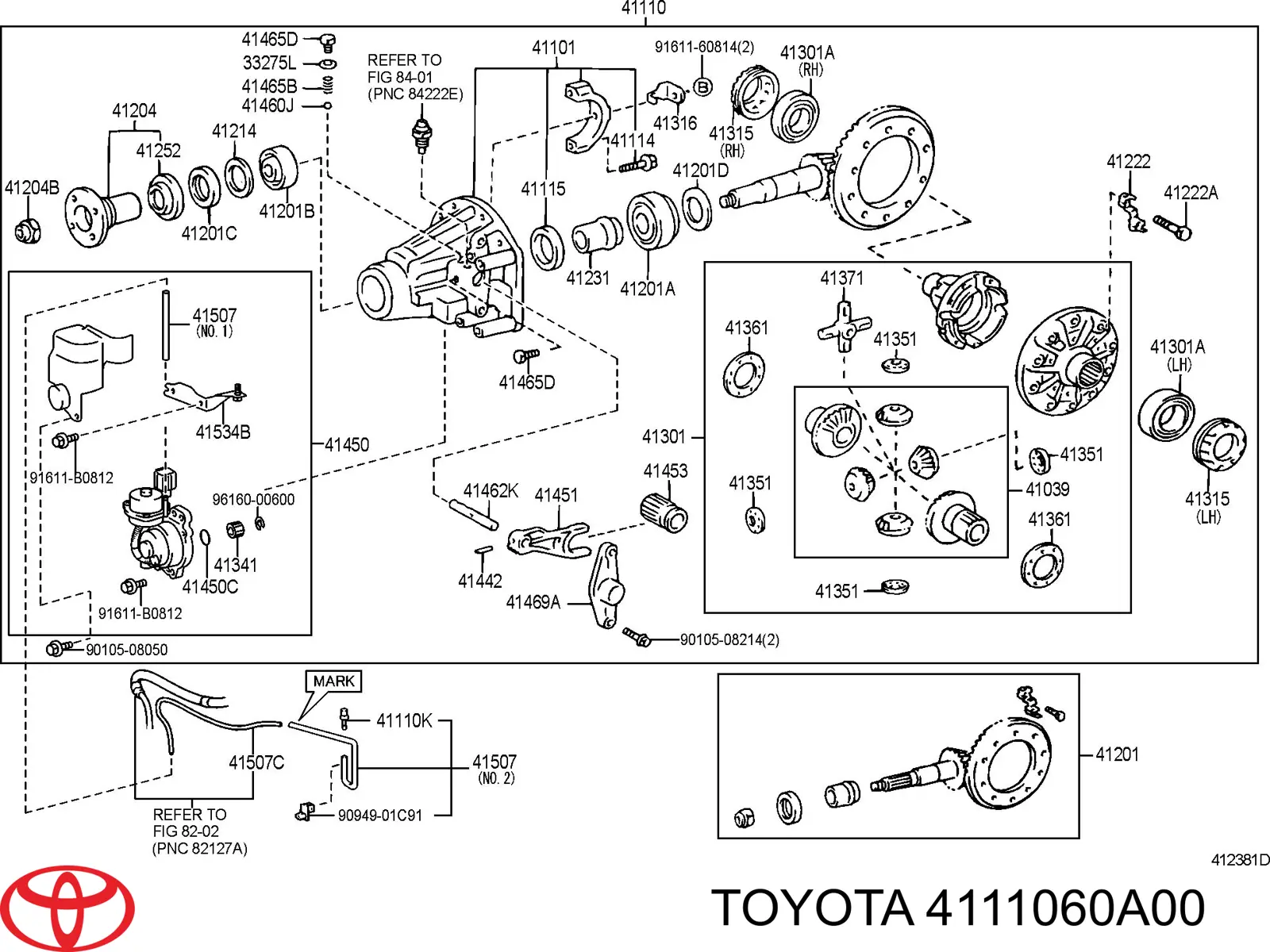 4111060A00 Toyota Задній редуктор