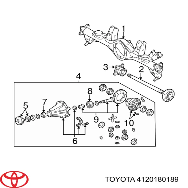 Головна пара заднього моста Toyota 4120180189 ціна, від 1136.14 USD