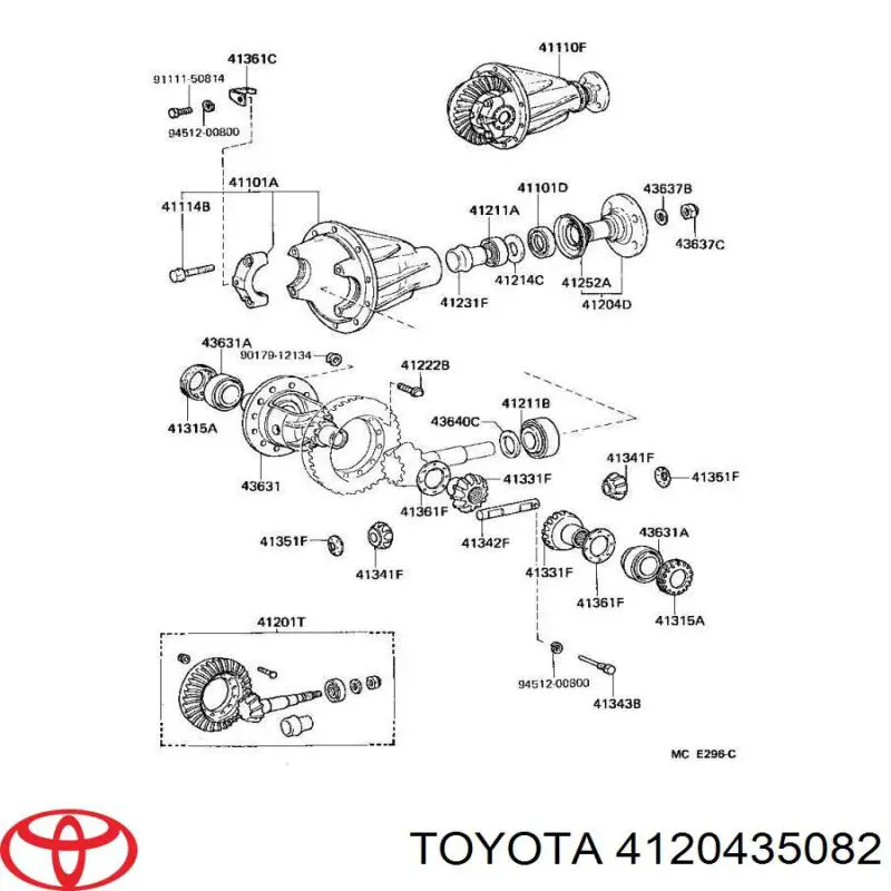 Фланець хвостовика заднього редуктора Toyota Hiace 4 (H1, H2) (Тойота Хайейс)