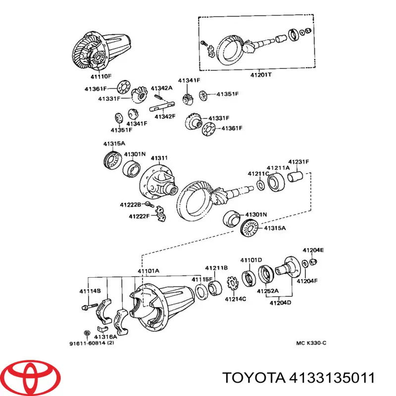 4133135011 Toyota сателіт диференціала