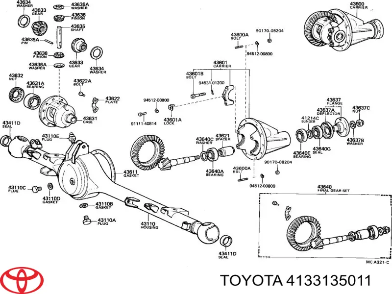 Купити 4133135011 Toyota Сателіт диференціала