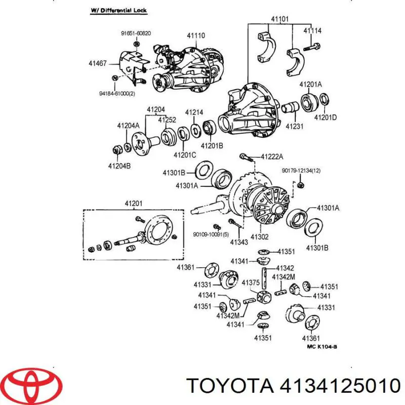 Сателіт диференціала Toyota 4134125010 ціна, від 95.02 USD
