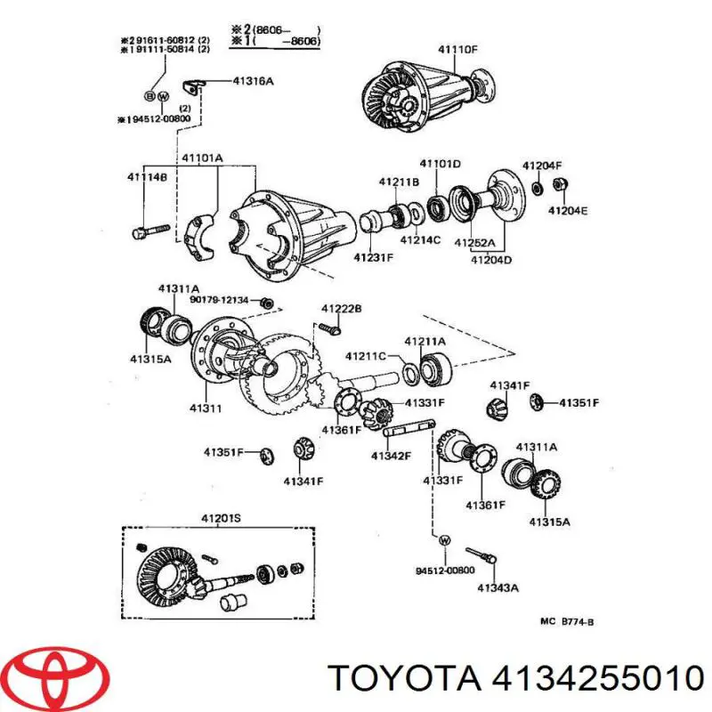  Toyota 4134255010 ціна, від 20.67 USD