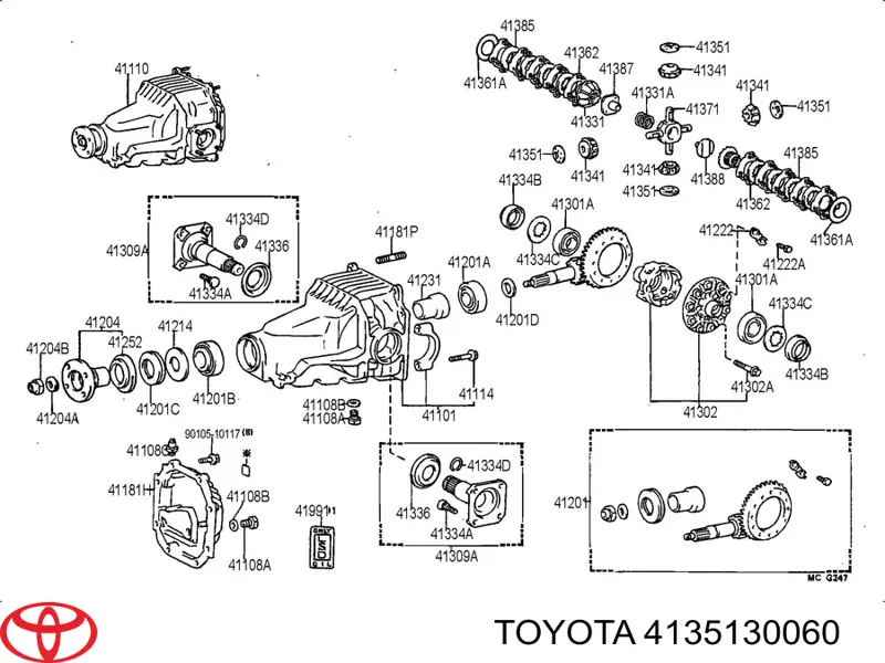Шайба диференціалу переднього моста Toyota 4 Runner (N130) (Тойота 4 раннер)