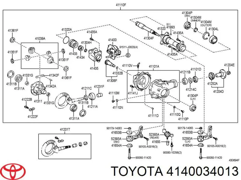 Купити 4140034013 Toyota 