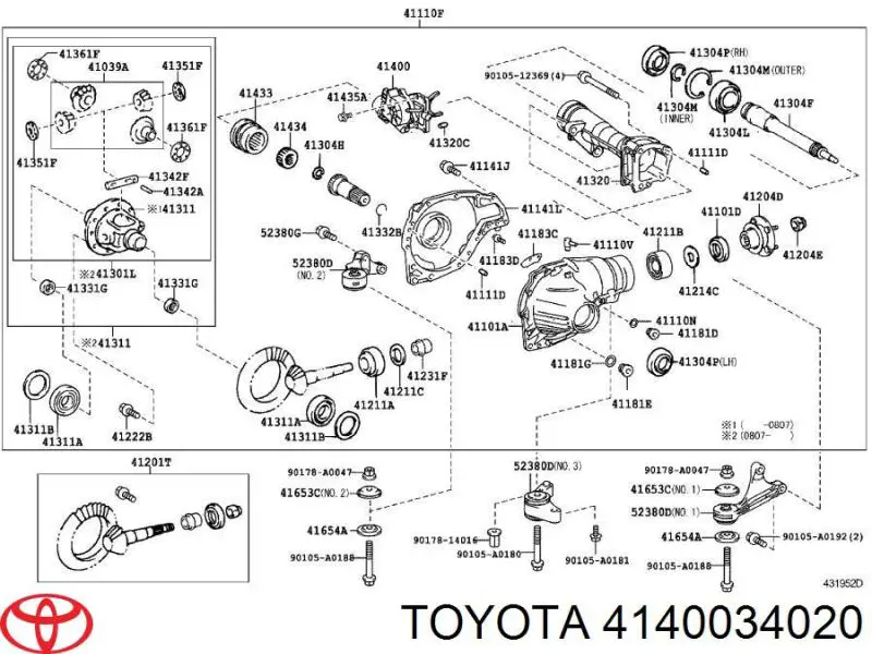  Toyota 4140034020 ціна, від 145.67 USD