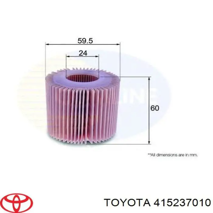 Масляний фільтр двигуна Toyota 415237010 ціна, від 6.06 USD