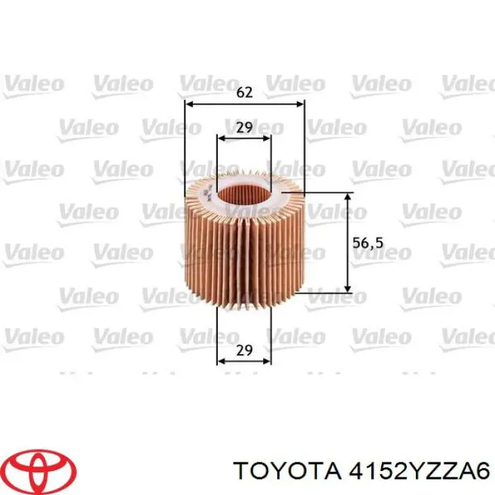 4152YZZA6 Toyota Фільтр масла