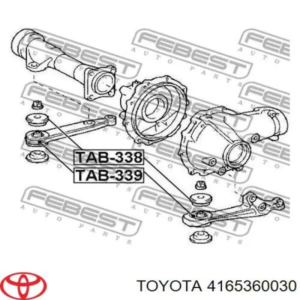Сайлентблок (подушка) редуктора переднього моста, передній Toyota 4165360030 ціна, від 5.50 USD