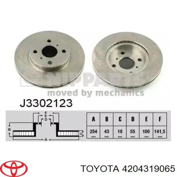 4204319065 Toyota Дискові гальма