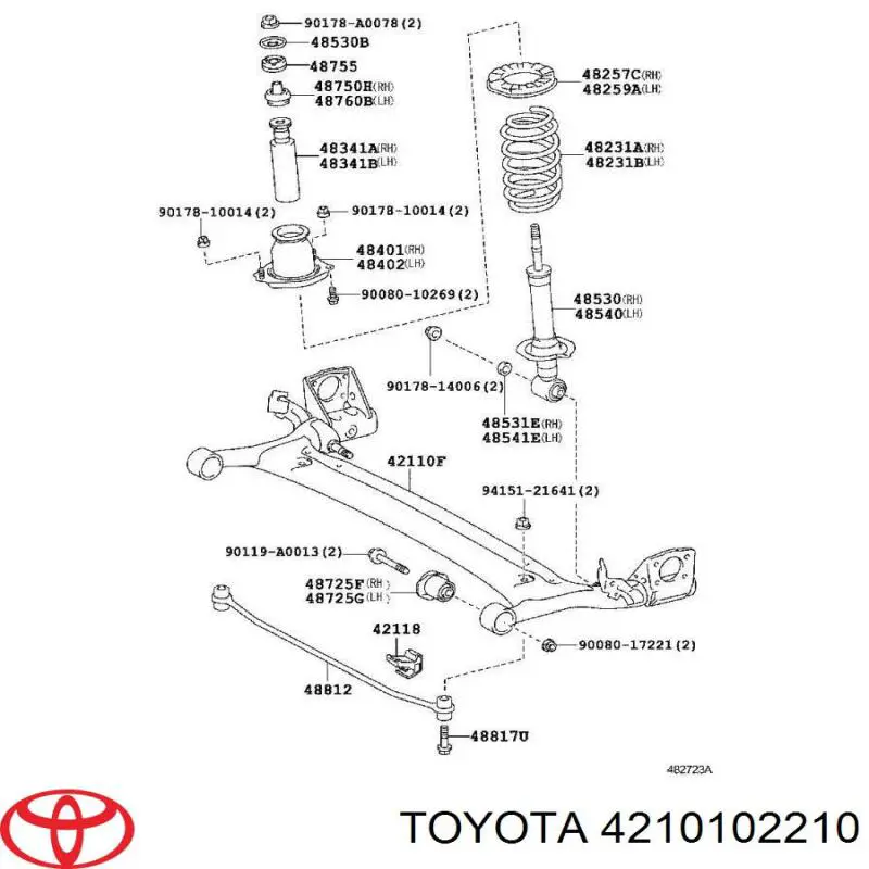 Балка задня 4210102210 Toyota