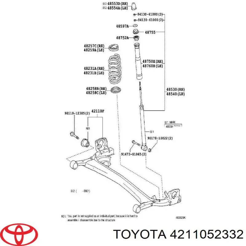  Toyota 4211052332 ціна, від 741.05 USD