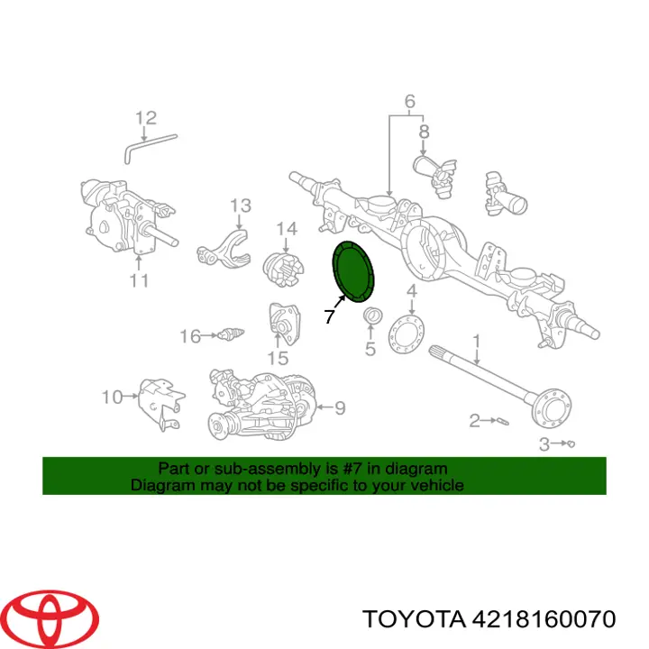 Прокладка редуктора заднього моста Toyota 4218160070 ціна, від 4.93 USD