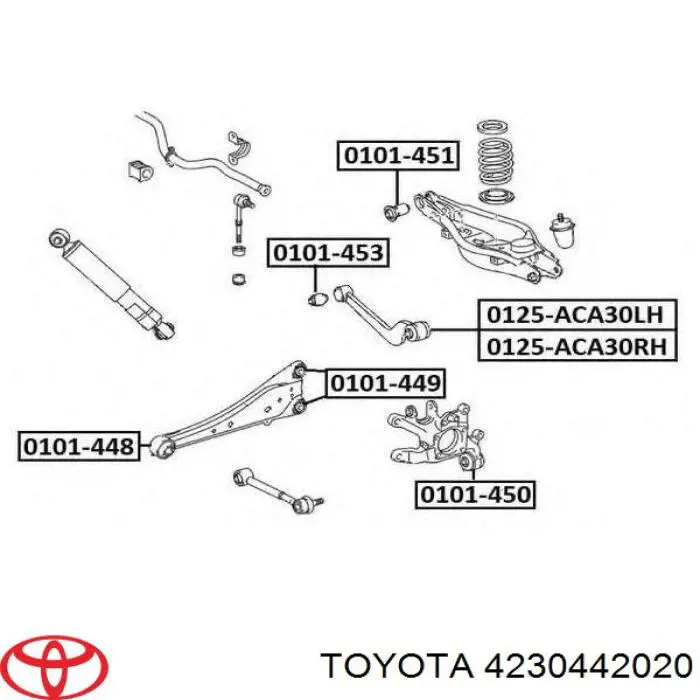 Купити 4230442020 Toyota Кулак поворотний правий