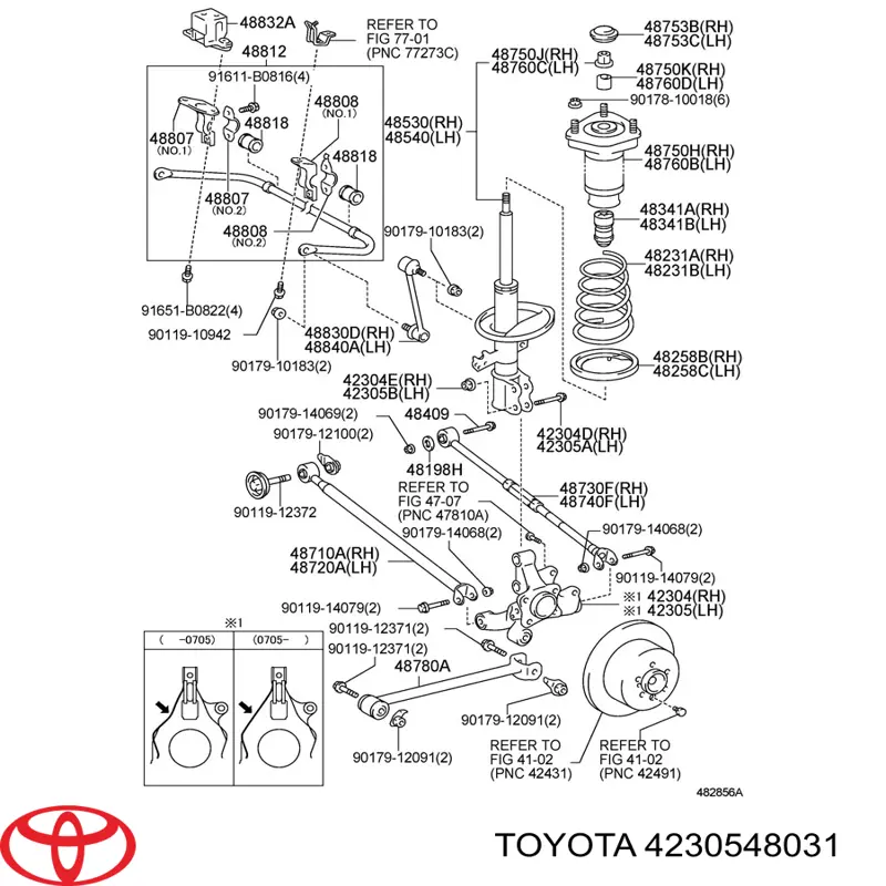 4230548031 Toyota Цапфа поворотна ліва