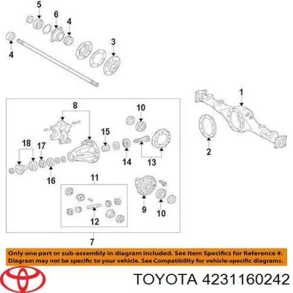 Приводи задніх коліс Toyota 4231160241 ціна, від 318.67 USD