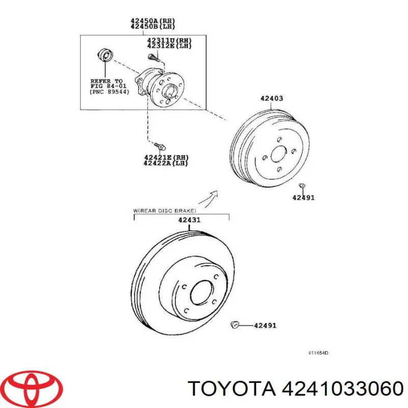 Задня маточина 4241033060 Toyota