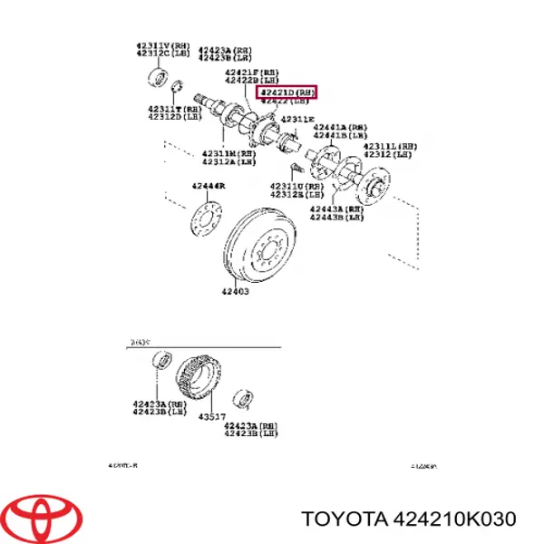Корпус підшипника задньої ступиці Toyota Hilux (GUN12, GUN13) (Тойота Хайлюкс)
