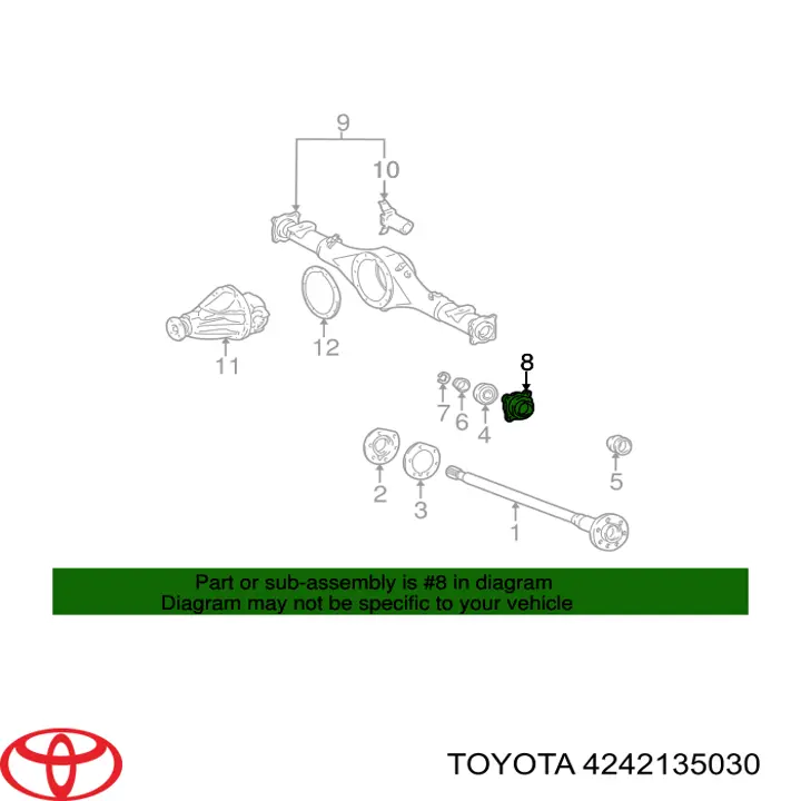 4242135030 Toyota підшипник маточини задньої