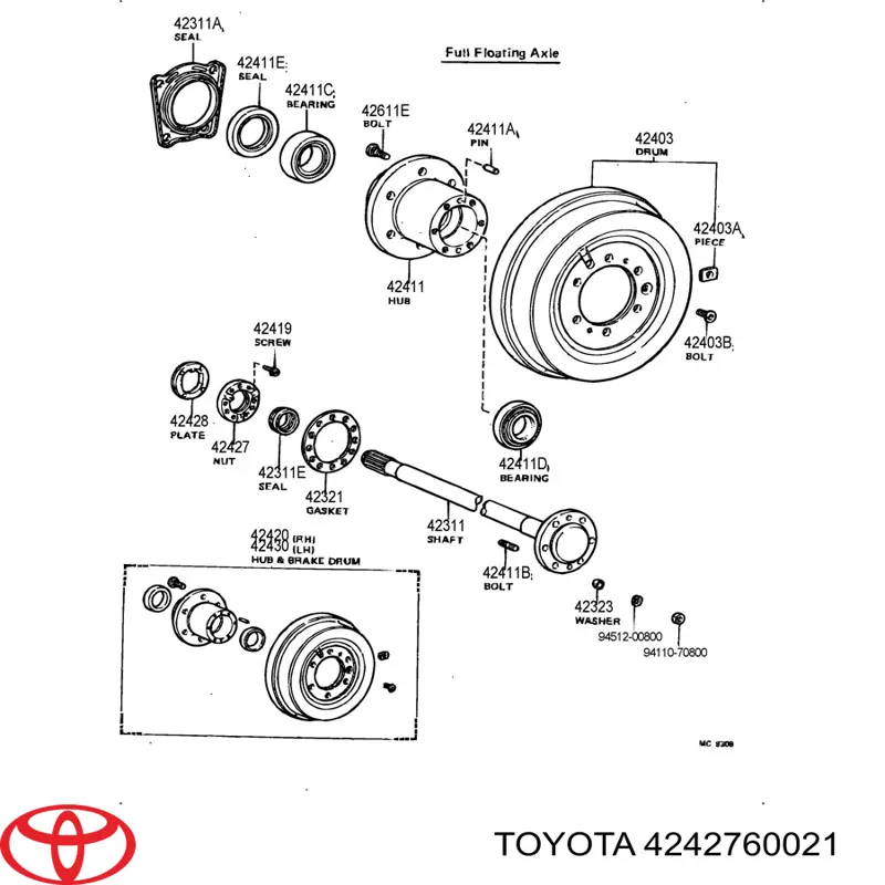 Купити 4242760021 Toyota 