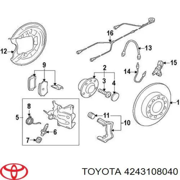 4243108040 Toyota Дискові гальма