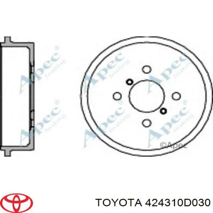 Барабан гальмівний задній Kavo Parts BD9655 ціна, від 28.21 USD