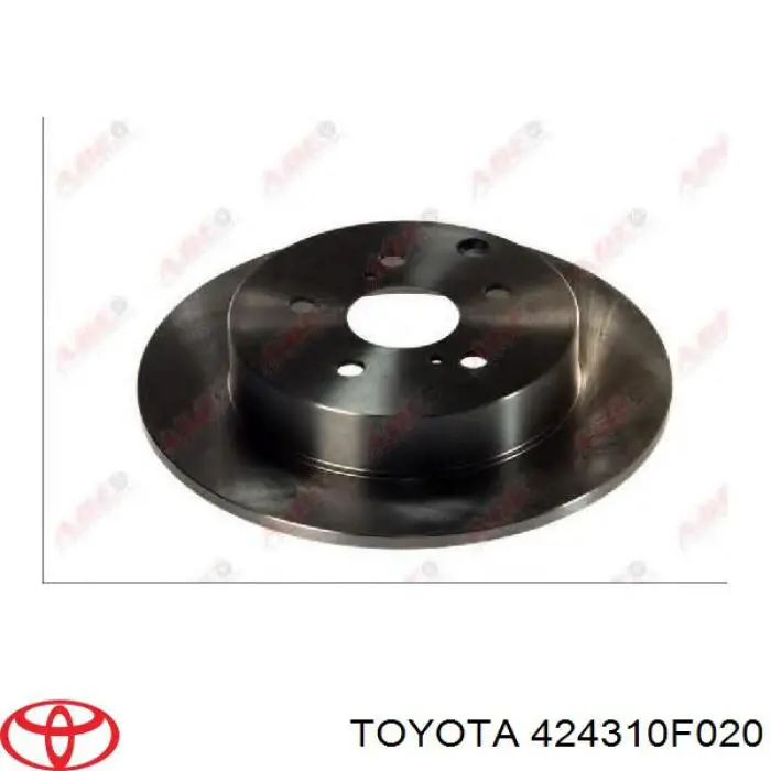 Диск гальмівний задній Toyota 424310F020