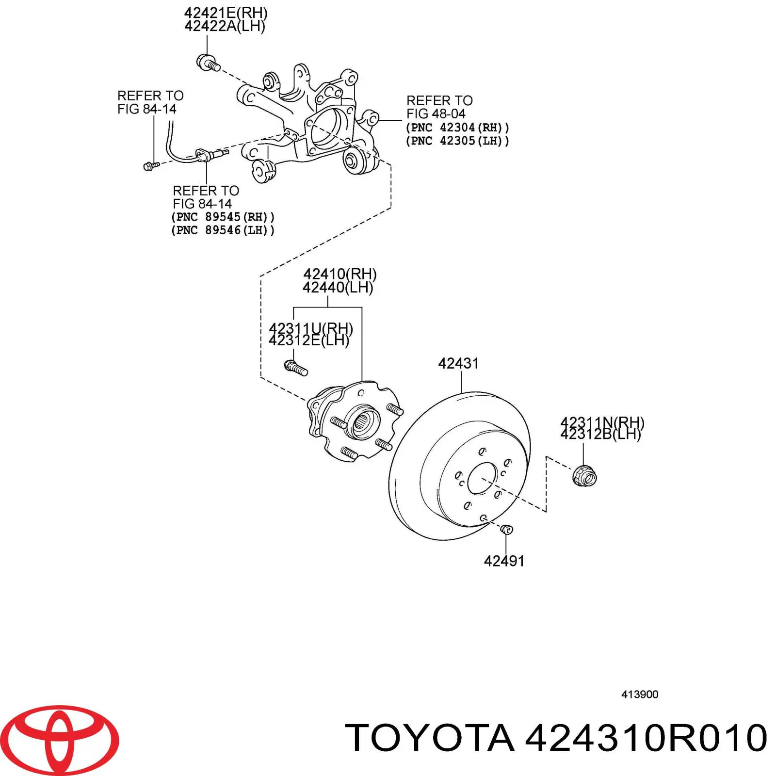 Купити 424310R010 Toyota Диск заднього гальма