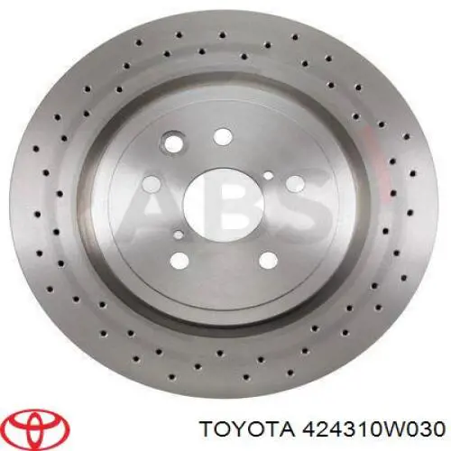 424310W030 Toyota диск гальмівний задній