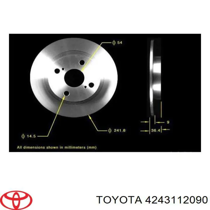 Гальмівні диски 4243112090 Toyota