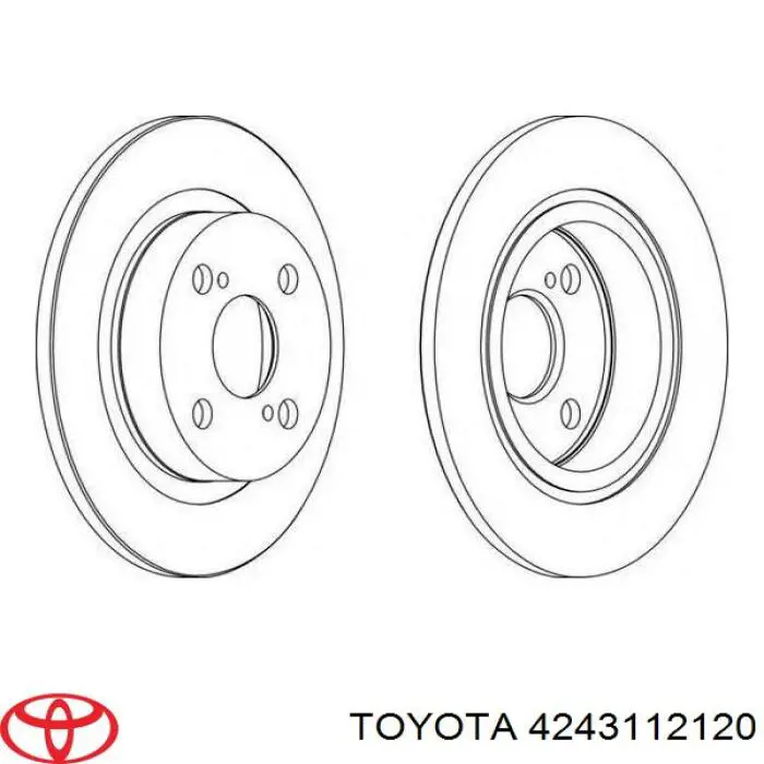Купити 4243112120 Toyota Диск заднього гальма