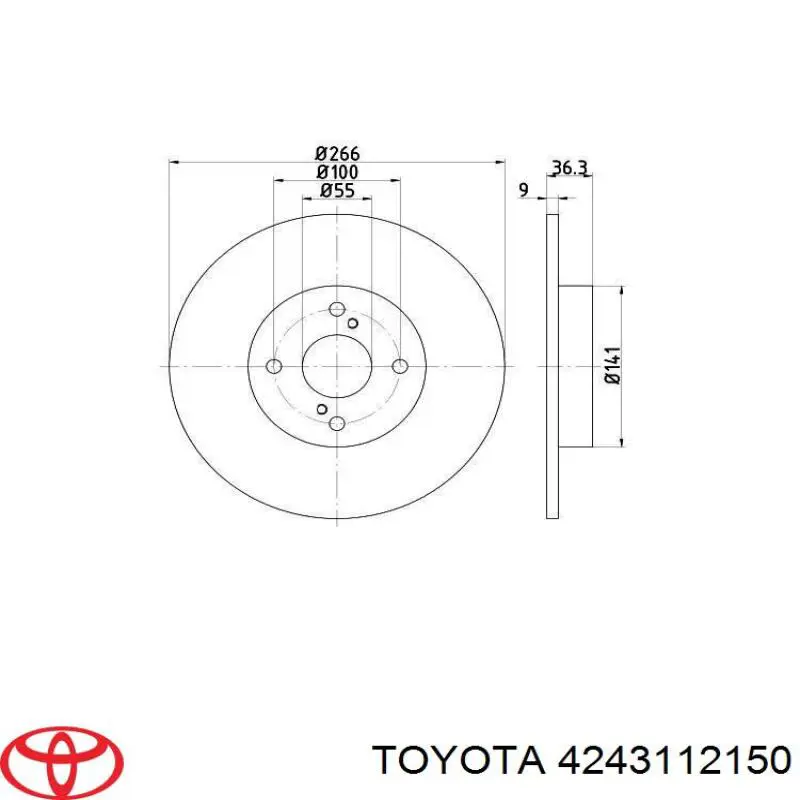 Задні дискові гальма Toyota 4243112150 ціна, від 25.31 USD