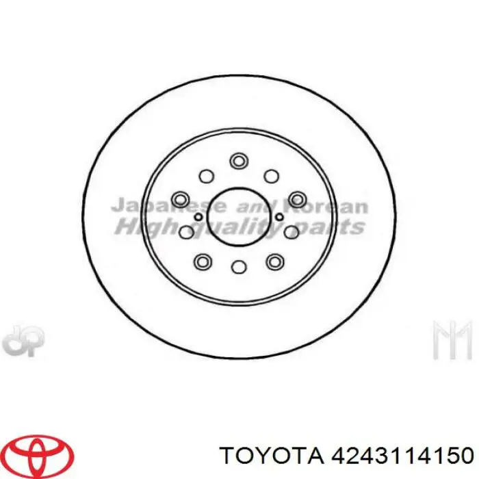 Диск гальмівний задній 4243114150 Toyota