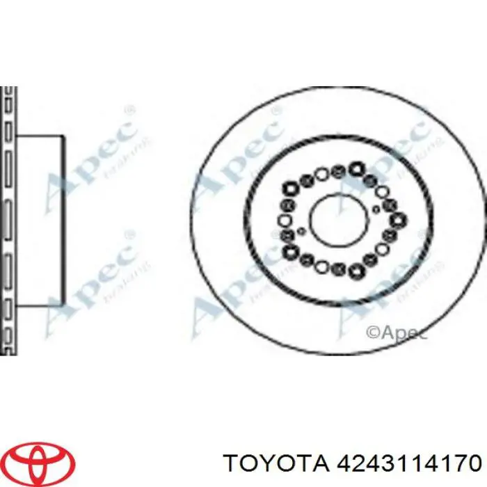 Диск гальмівний задній 4243114170 Toyota