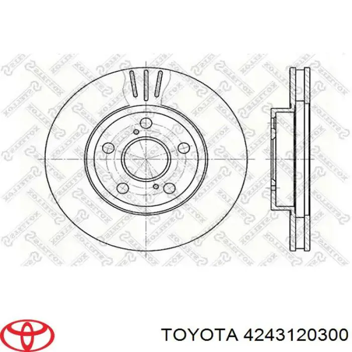 4243120300 Toyota диск гальмівний задній