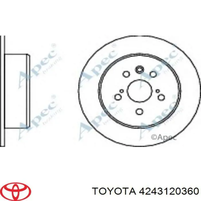 Купити 4243120210 Toyota Диск заднього гальма