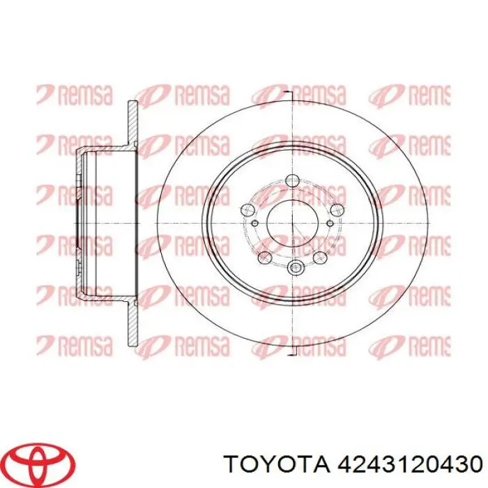 4243120430 Toyota Дискові гальма