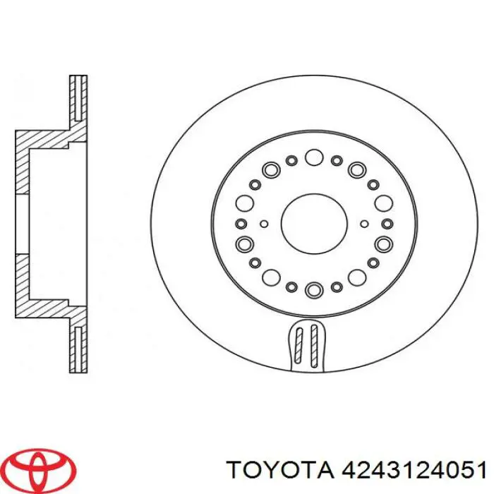 Диск гальмівний задній 4243124051 Toyota