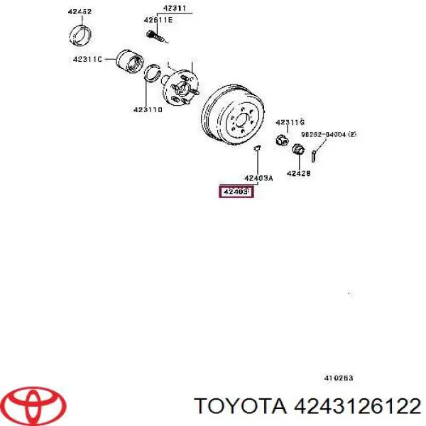 Барабан гальмівний задній 4243126122 Toyota