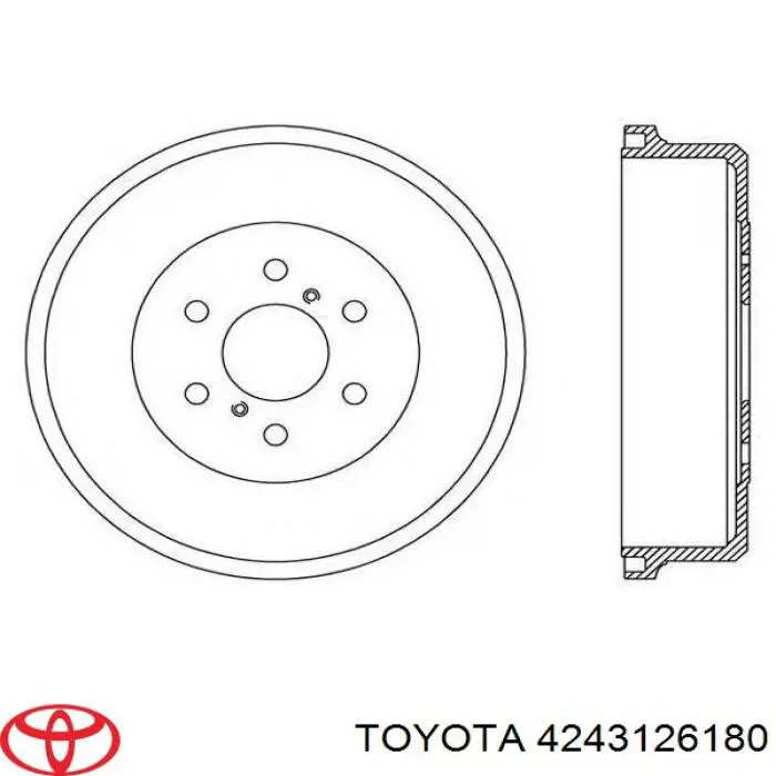 4243126180 Toyota Барабан гальмівний задній