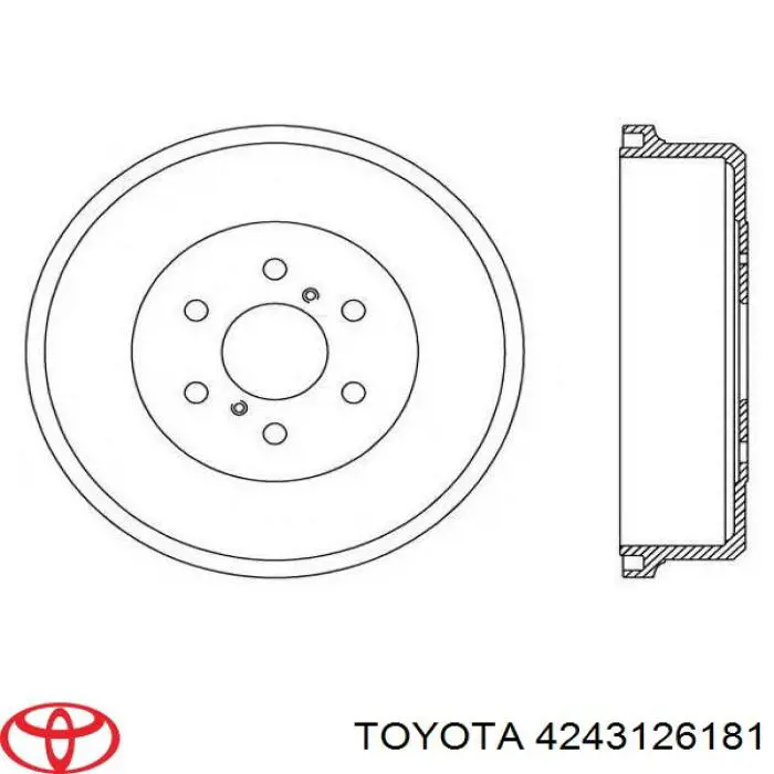 Купити 4243126181 Toyota Барабан гальмівний задній