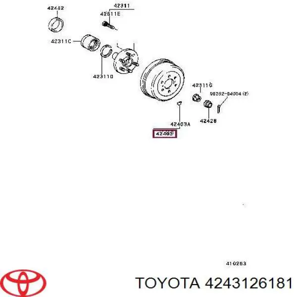 Барабан гальмівний задній Toyota 4243126181 ціна, від 79.60 USD
