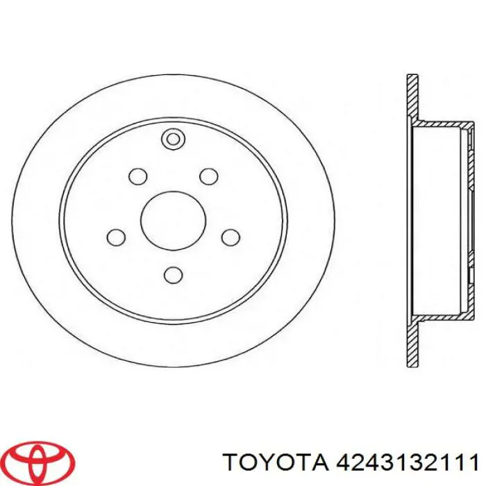 Диск гальмівний задній Toyota 4243132111