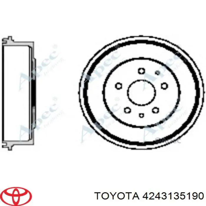 Барабан гальмівний задній 4243135190 Toyota