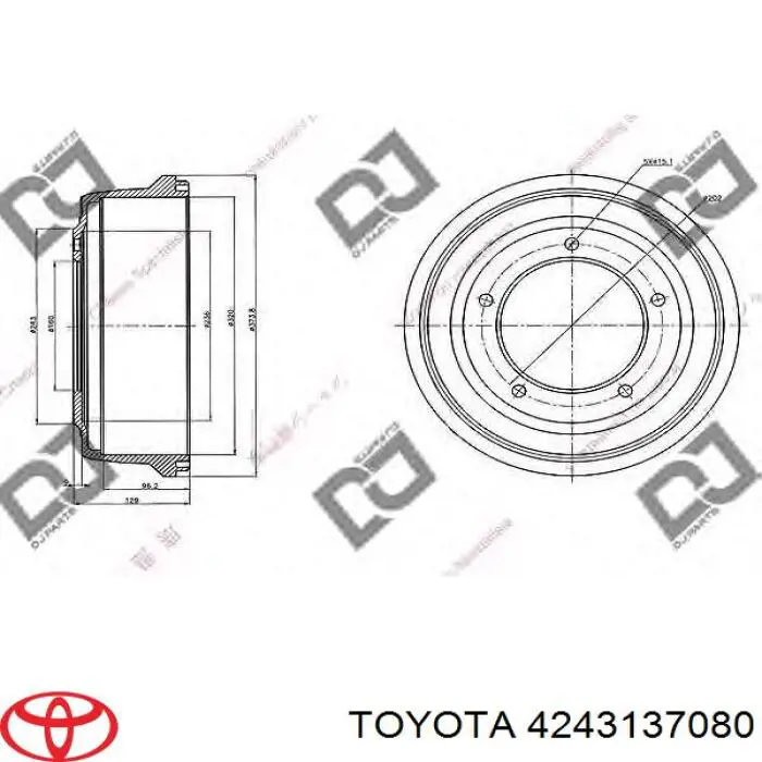 4243137080 Toyota Барабан гальмівний задній