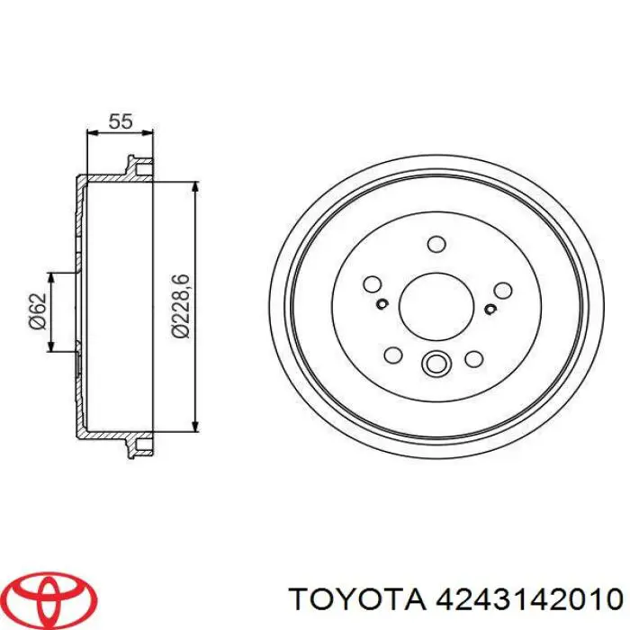 Барабан гальмівний задній 4243142010 Toyota