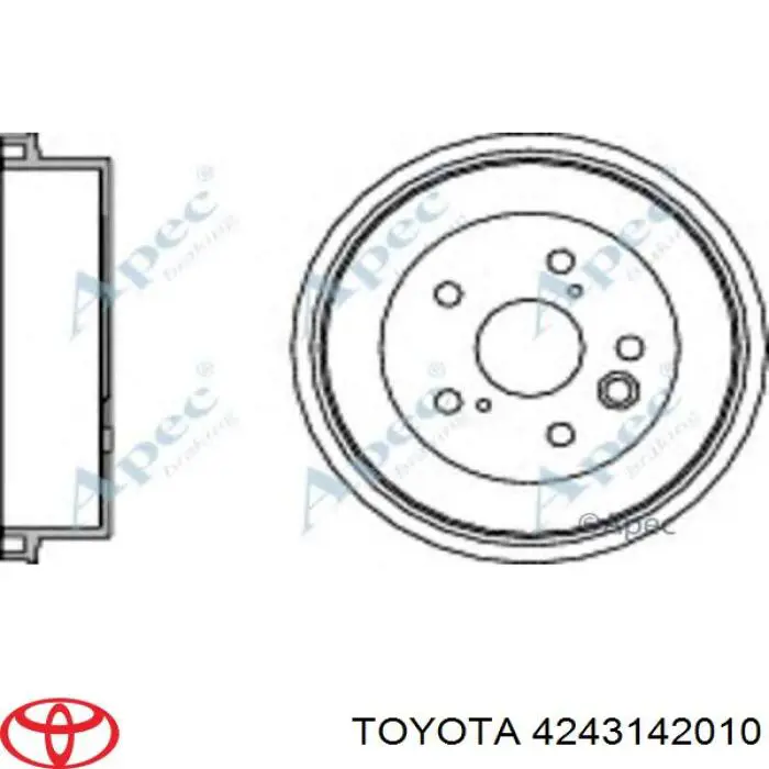 Барабан гальмівний задній Toyota 4243142010 ціна, від 27.00 USD